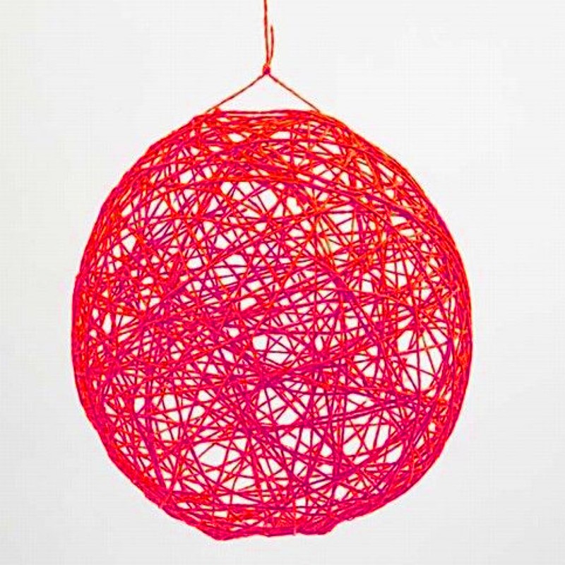 Lampion maken van een ballon en katoengaren