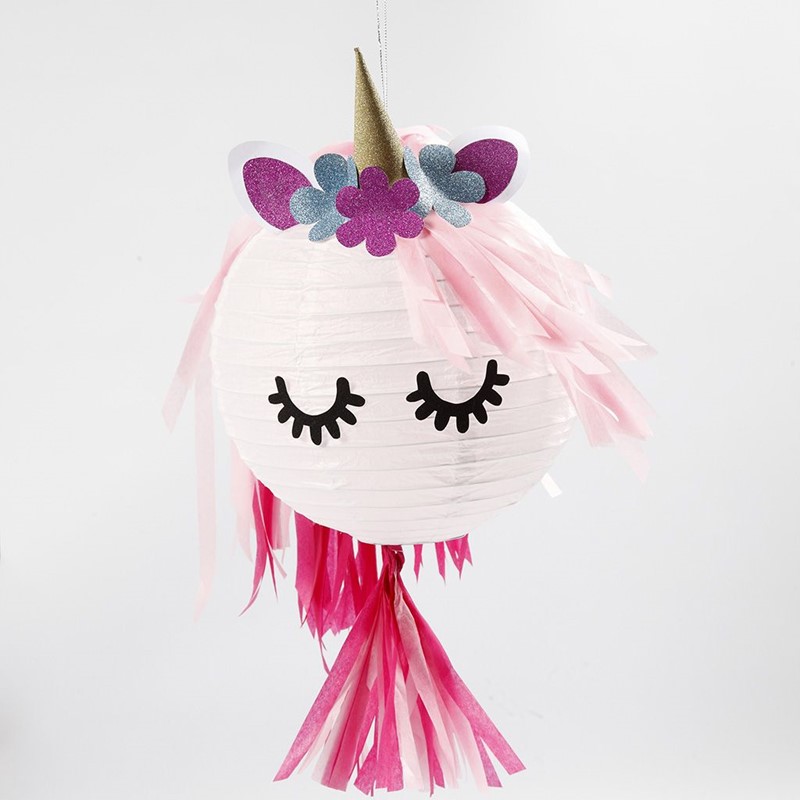 Schattige eenhoornlampion maken van een rijstpapierlamp