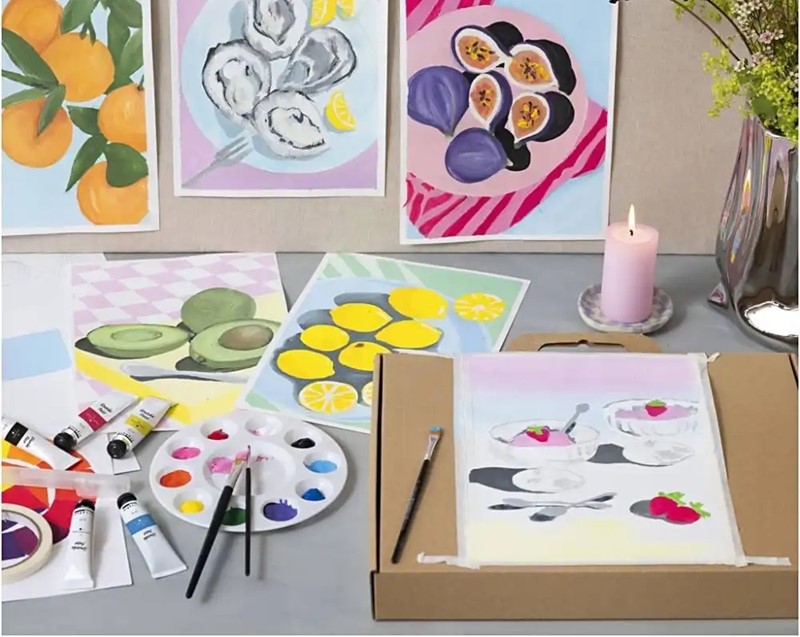 Gouache schilderen leren met online instructievideo’s