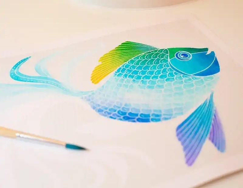 Aquarellum schilderen en kleuren mengen met aquarelverf