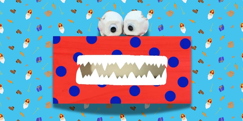 Monster surprise maken van een tissuedoos