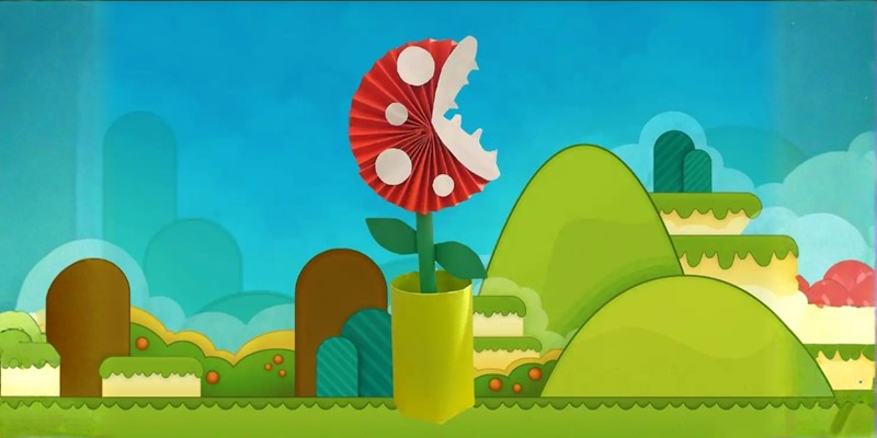 Piranha Plant surprise maken van papier en karton