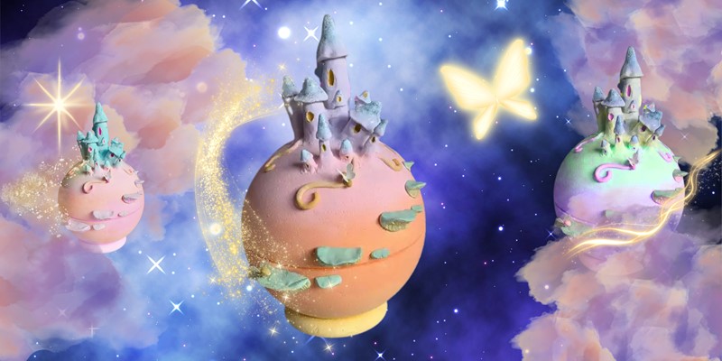 Droomplaneet surprise maken met een fantasiekasteel
