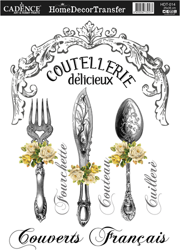 Cadence Home Deco Transfer HDT-014 25x35 cm Couverts