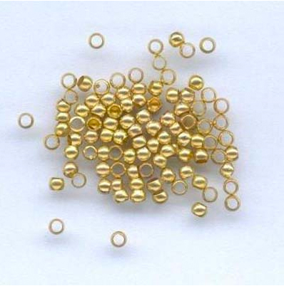 Knijpkralen 2,5 mm Goud 100 stuks-2