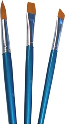 Synthetische Penselen Set Rond & Plat 3 soorten