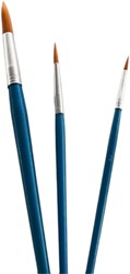 Synthetische Penselen Set Rond 3 maten