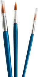 Synthetische Penselen Set Rond 3 stuks