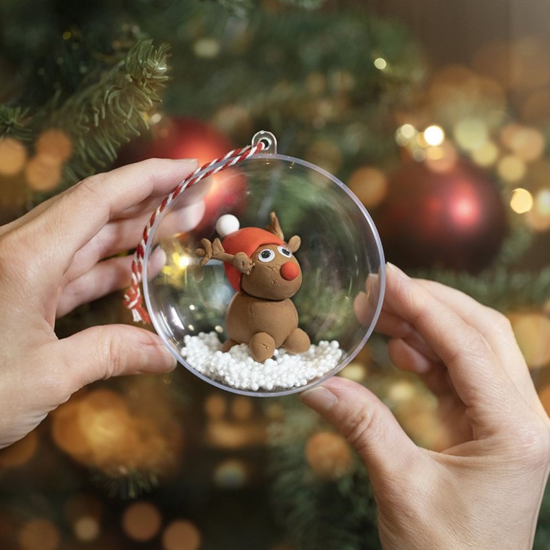 Maak een rendier kerstbal met Silk Clay