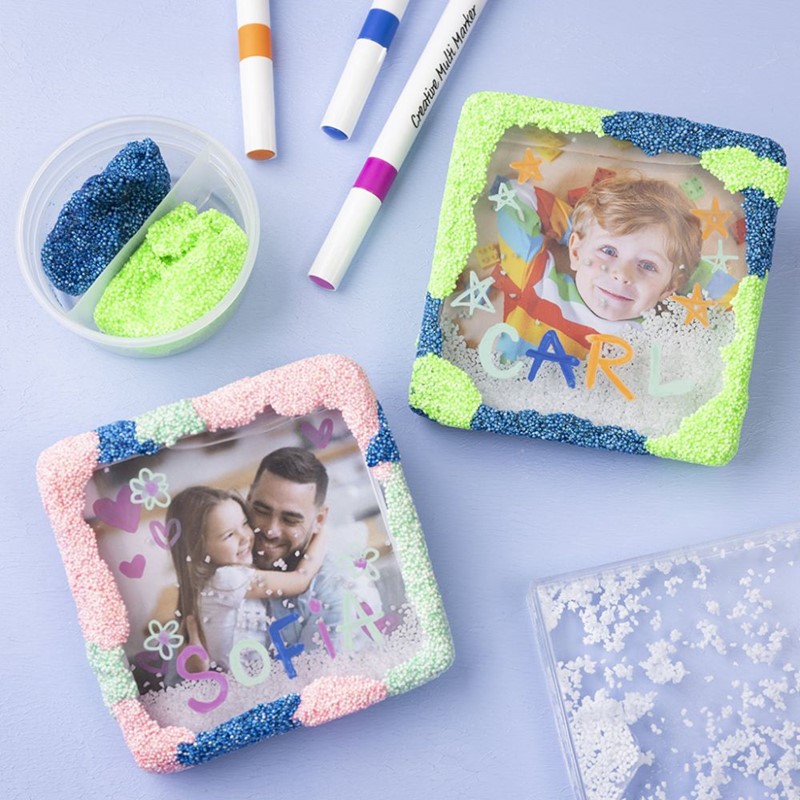 Vrolijke shakerframes versieren met Foam Clay
