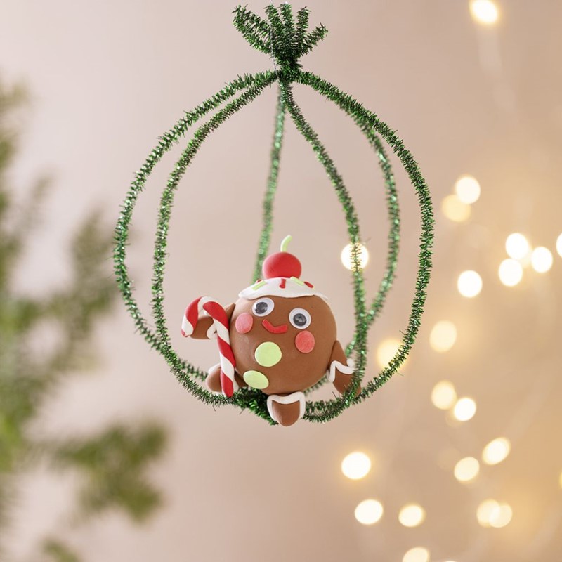 Peperkoekpop kerstdecoratie van Silk Clay®