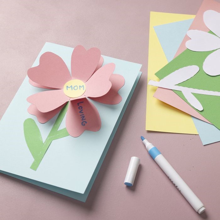Bloemen kaart voor mama