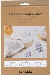 CC Wateroplosbare Borduurvellen Decoratieve Dessins A5 6 vel