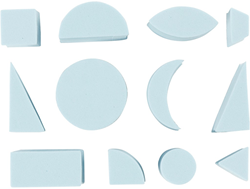 CC Geometrische Foam Stempels 12 stuks