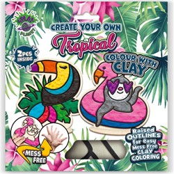 Splat Planet Clay Colouring Set Tropische Dieren 24 x 23,7 x 2,7 cm