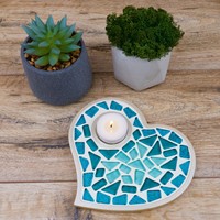 Mosaaro Mozaiek set Glas Mozaiek Kaarsenhouder Hart MA1011-3