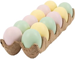 CC Plastic Eieren 8 cm Pastelkleuren 12 stuks