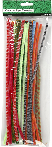 CC Chenilledraad Multigekleurd Strepen 6 mm 30 stuks-3