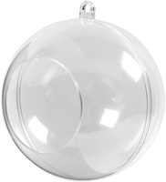 CC Decoballen met Opening 8 cm, Transparant 5 stuks