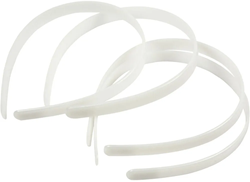 CC Plastic Diadeem 13 mm Wit 5 stuks