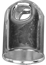 CC Eindkap 6 mm Zilver 6 stuks