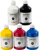 CC Textielverf Primaire Kleuren 5x500ml