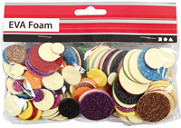 CC EVA Foam Cirkels Glitter Multigekleurd 12-32mm 150 stuks-2