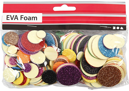 CC EVA Foam Cirkels Glitter Multigekleurd 12-32mm 150 stuks-2