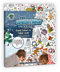 Splat Planet Kleur je eigen Tafelkleed Kerst 240 x 120cm