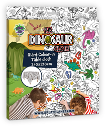Splat Planet Kleur je eigen Tafelkleed Dino 240 × 120cm