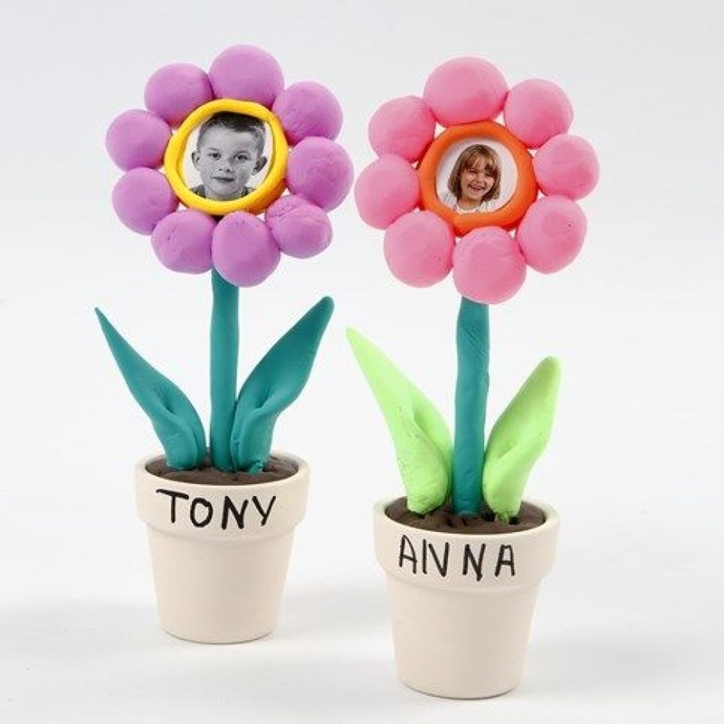 Bloemen fotolijst maken met Foam Clay